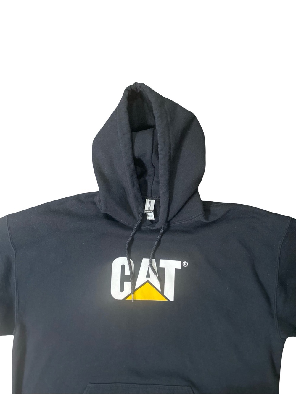 CAT Trademark Black Pullover Hoodie Sweatshirt Size XL